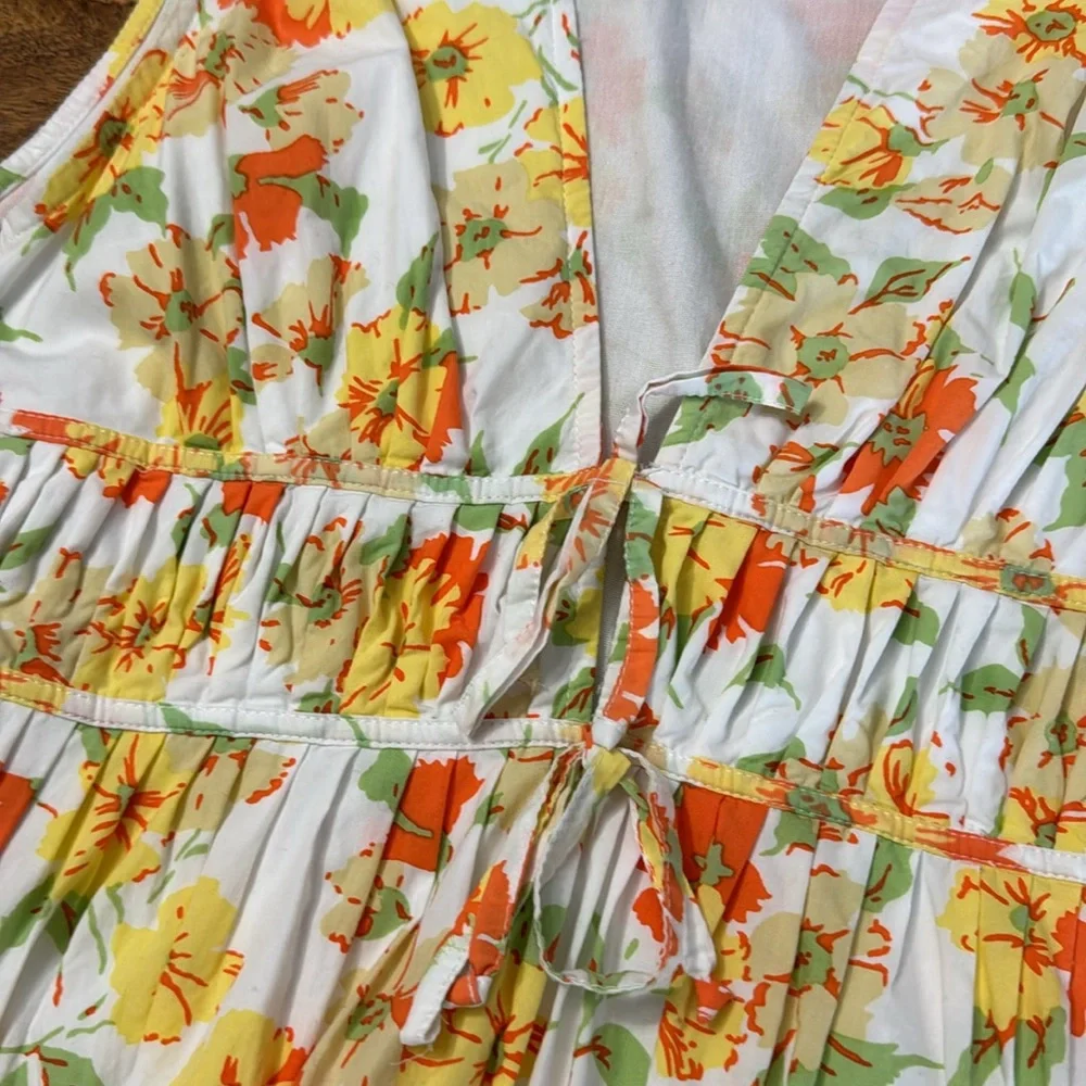 Faithfull The Brand Korita mini dress in palermo floral print retro vacation - Picture 10 of 13